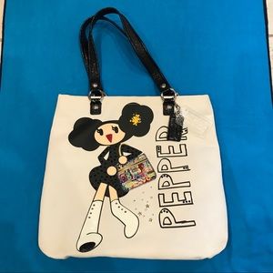 Coach Cream Canvas Pepper Poppy Tote